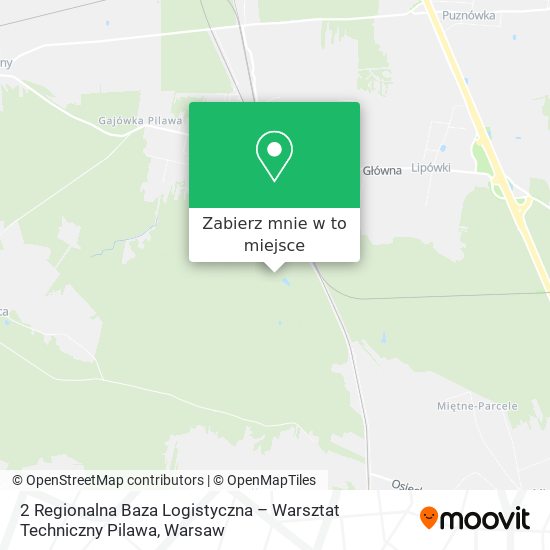 Mapa 2 Regionalna Baza Logistyczna – Warsztat Techniczny Pilawa