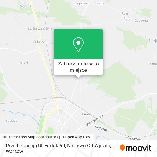 Mapa Przed Posesją Ul. Farfak 50, Na Lewo Od Wjazdu