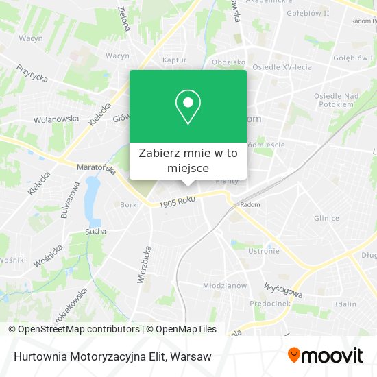 Mapa Hurtownia Motoryzacyjna Elit