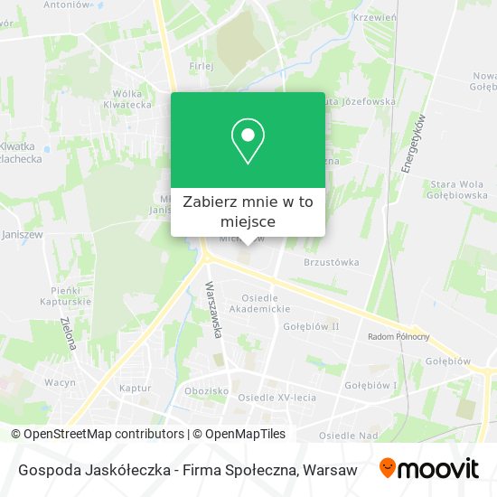 Mapa Gospoda Jaskółeczka - Firma Społeczna