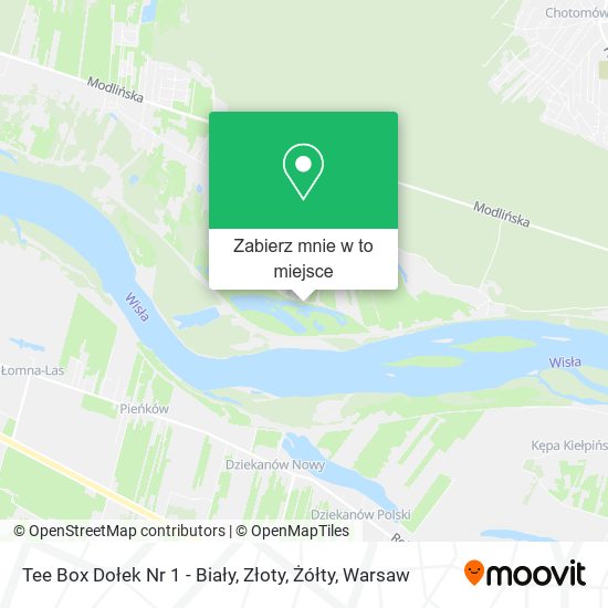 Mapa Tee Box Dołek Nr 1 - Biały, Złoty, Żółty