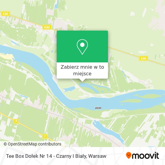 Mapa Tee Box Dołek Nr 14 - Czarny I Biały