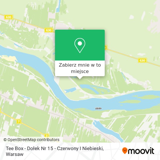 Mapa Tee Box - Dołek Nr 15 - Czerwony I Niebieski