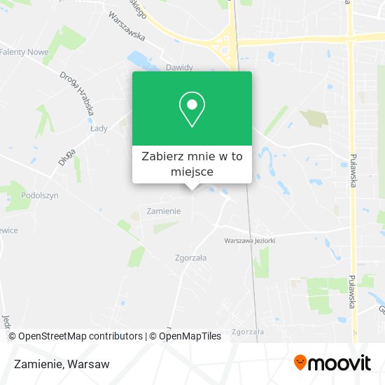 Mapa Zamienie