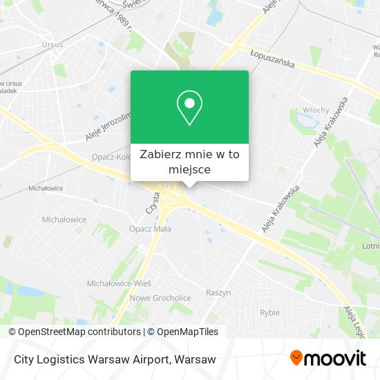 Mapa City Logistics Warsaw Airport