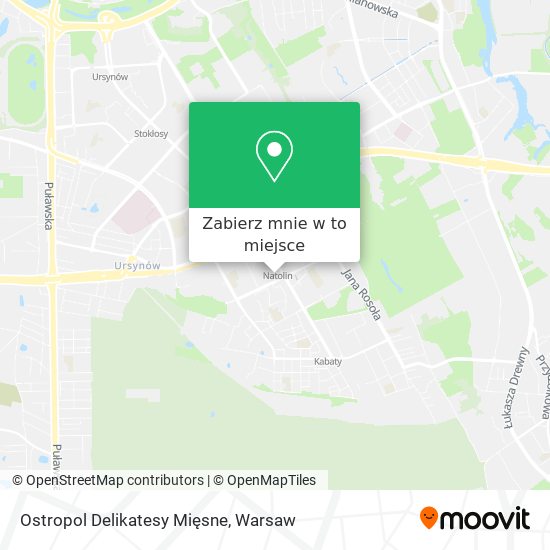 Mapa Ostropol Delikatesy Mięsne