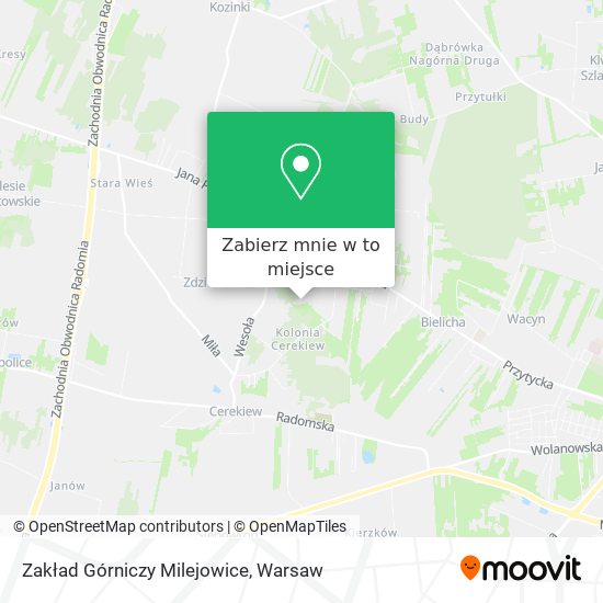 Mapa Zakład Górniczy Milejowice