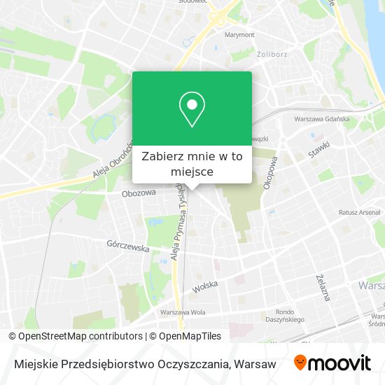 Mapa Miejskie Przedsiębiorstwo Oczyszczania