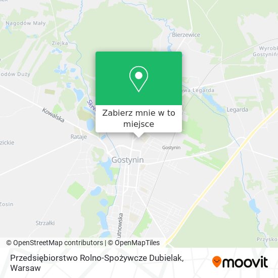 Mapa Przedsiębiorstwo Rolno-Spożywcze Dubielak