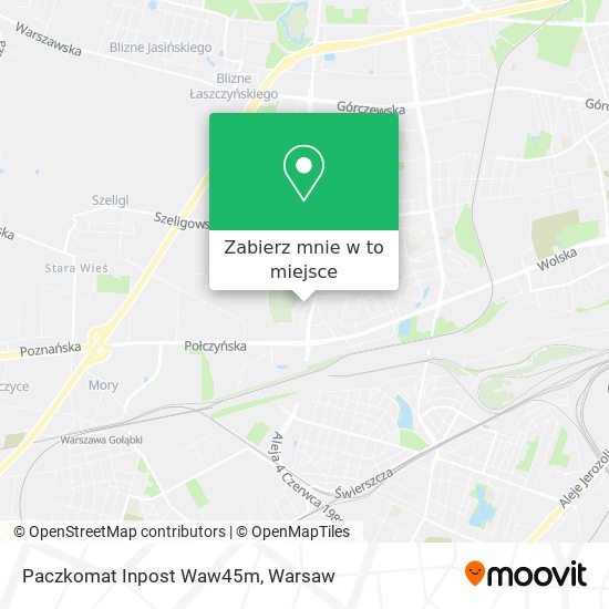 Mapa Paczkomat Inpost Waw45m