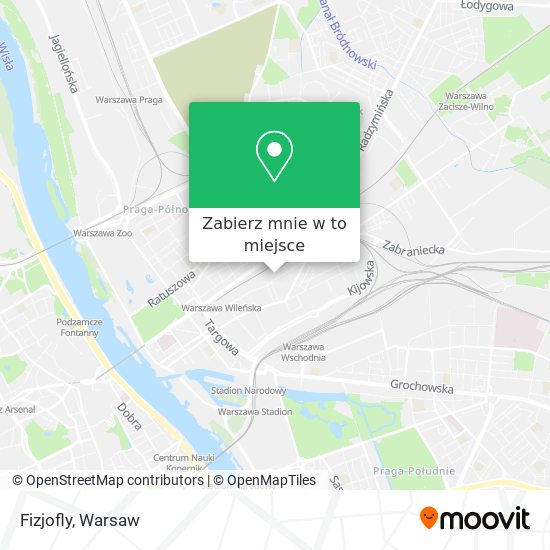 Mapa Fizjofly