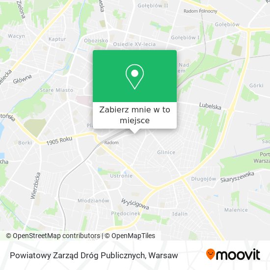 Mapa Powiatowy Zarząd Dróg Publicznych