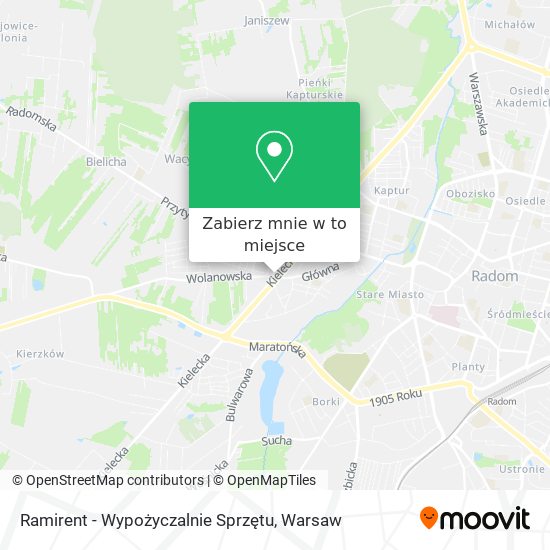 Mapa Ramirent - Wypożyczalnie Sprzętu