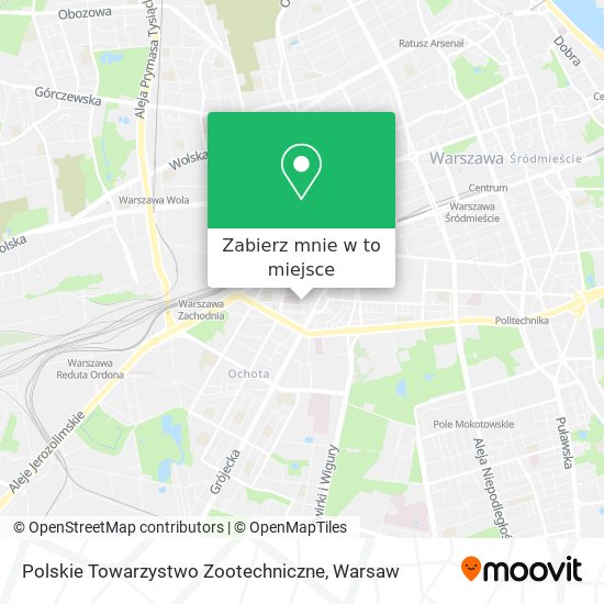 Mapa Polskie Towarzystwo Zootechniczne