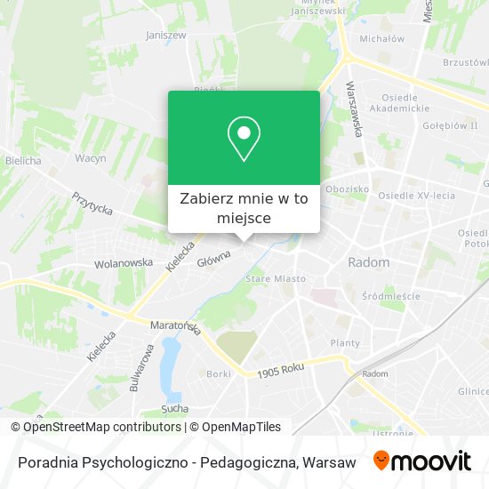 Mapa Poradnia Psychologiczno - Pedagogiczna