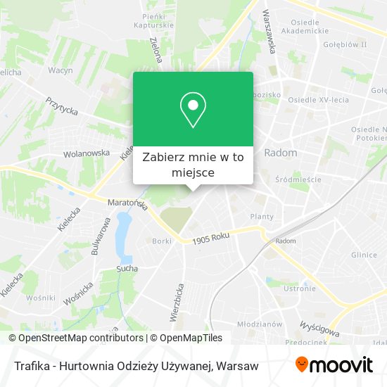 Mapa Trafika - Hurtownia Odzieży Używanej