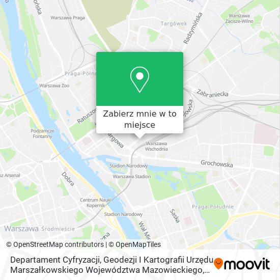 Mapa Departament Cyfryzacji, Geodezji I Kartografii Urzędu Marszałkowskiego Województwa Mazowieckiego