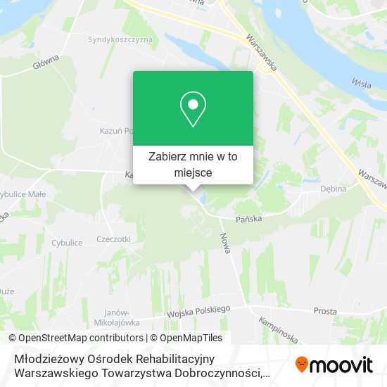 Mapa Młodzieżowy Ośrodek Rehabilitacyjny Warszawskiego Towarzystwa Dobroczynności