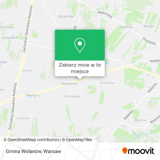 Mapa Gmina Wolanów