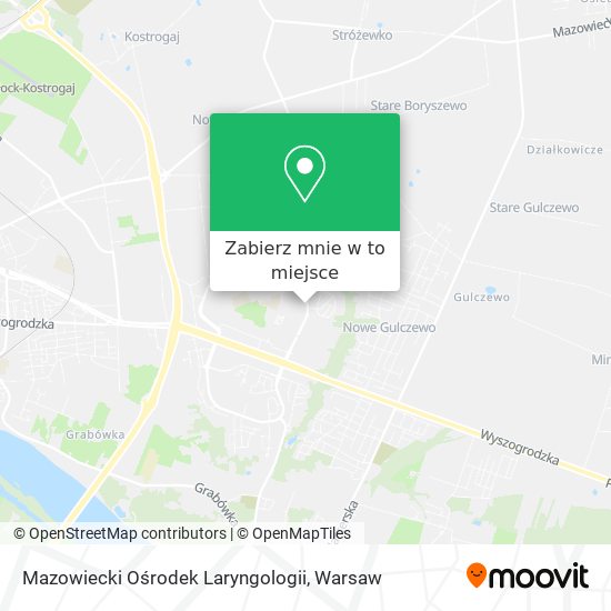 Mapa Mazowiecki Ośrodek Laryngologii