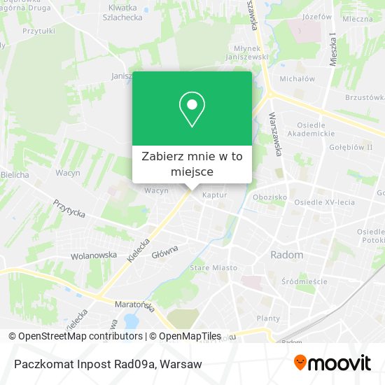 Mapa Paczkomat Inpost Rad09a