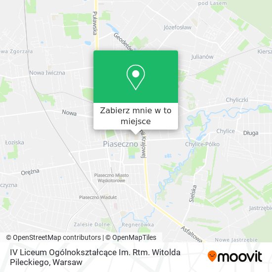 Mapa IV Liceum Ogólnokształcące Im. Rtm. Witolda Pileckiego