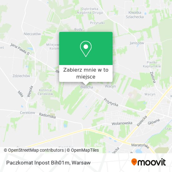 Mapa Paczkomat Inpost Bih01m