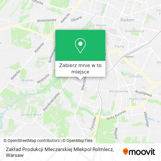 Mapa Zakład Produkcji Mleczarskiej Mlekpol Rolmlecz