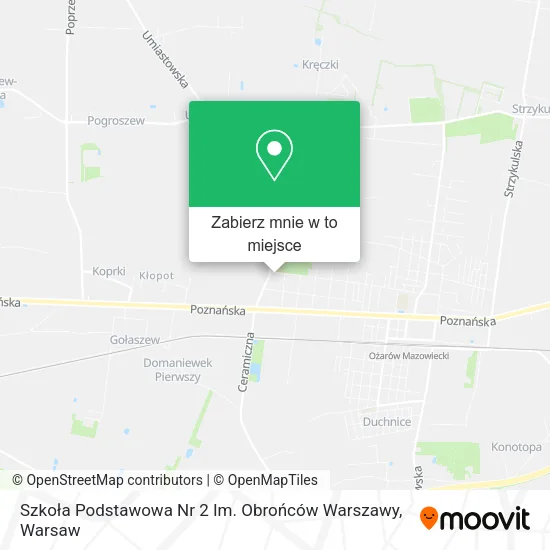 Mapa Szkoła Podstawowa Nr 2 Im. Obrońców Warszawy
