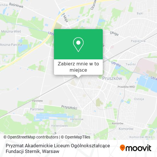 Mapa Pryzmat Akademickie Liceum Ogólnokształcące Fundacji Sternik