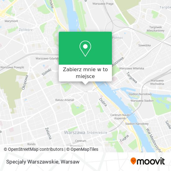 Mapa Specjały Warszawskie