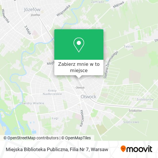 Mapa Miejska Biblioteka Publiczna, Filia Nr 7