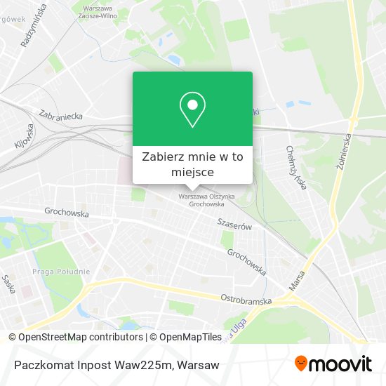 Mapa Paczkomat Inpost Waw225m