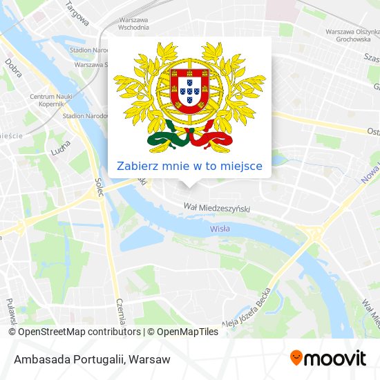 Mapa Ambasada Portugalii