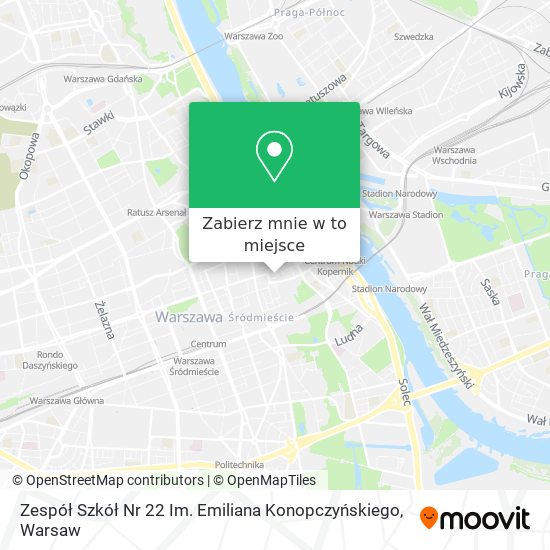 Mapa Zespół Szkół Nr 22 Im. Emiliana Konopczyńskiego