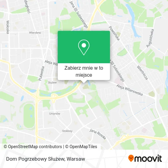 Mapa Dom Pogrzebowy Służew
