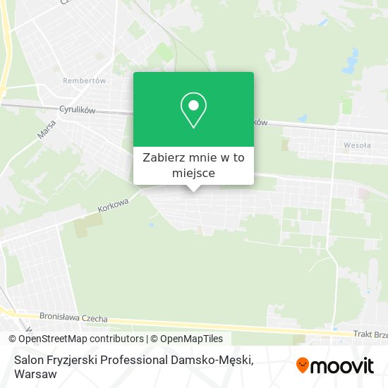 Mapa Salon Fryzjerski Professional Damsko-Męski