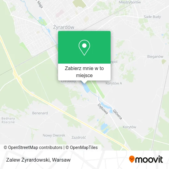 Mapa Zalew Żyrardowski