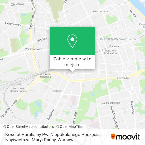 Mapa Kościół Parafialny Pw. Niepokalanego Poczęcia Najświętszej Maryi Panny