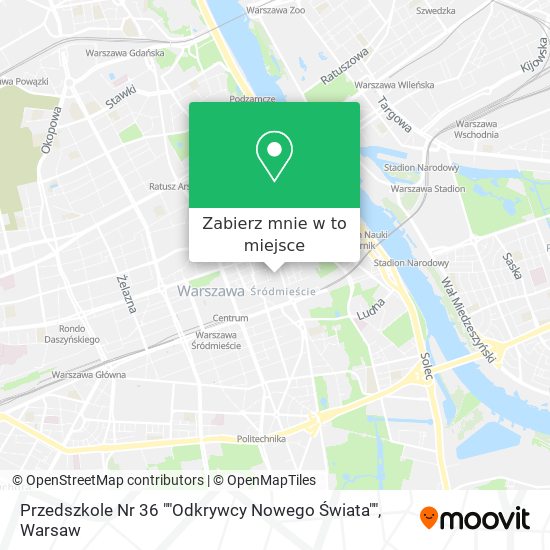 Mapa Przedszkole Nr 36 ""Odkrywcy Nowego Świata""