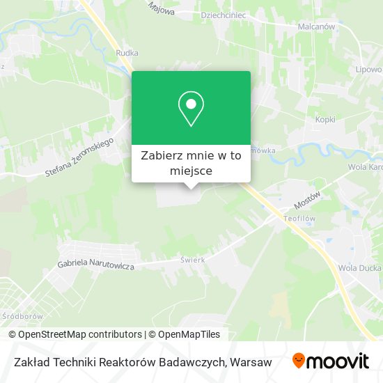 Mapa Zakład Techniki Reaktorów Badawczych