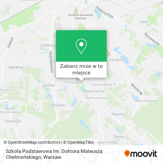 Mapa Szkoła Podstawowa Im. Doktora Mateusza Chełmońskiego