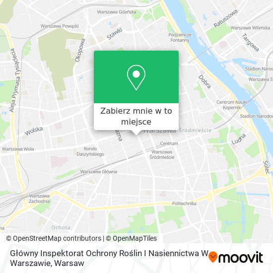 Mapa Główny Inspektorat Ochrony Roślin I Nasiennictwa W Warszawie