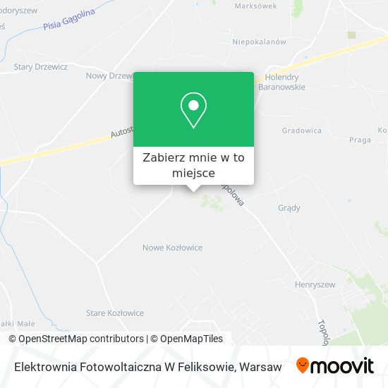 Mapa Elektrownia Fotowoltaiczna W Feliksowie