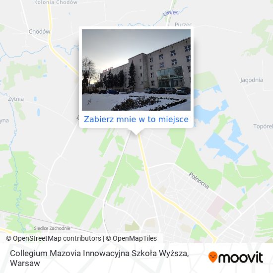 Mapa Collegium Mazovia Innowacyjna Szkoła Wyższa