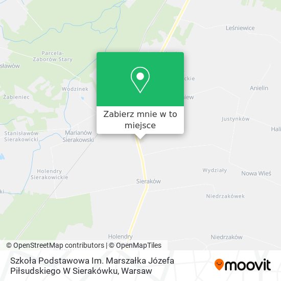 Mapa Szkoła Podstawowa Im. Marszałka Józefa Piłsudskiego W Sierakówku