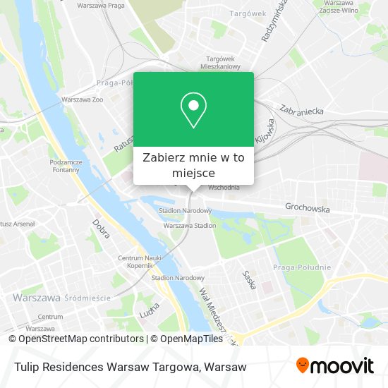 Mapa Tulip Residences Warsaw Targowa