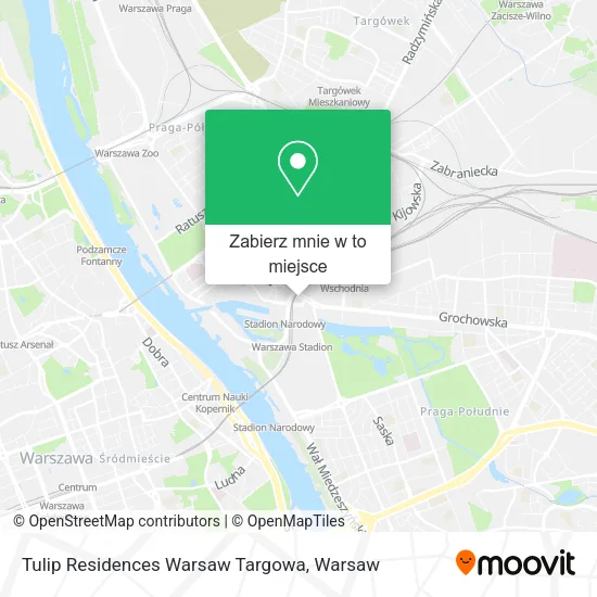 Mapa Tulip Residences Warsaw Targowa