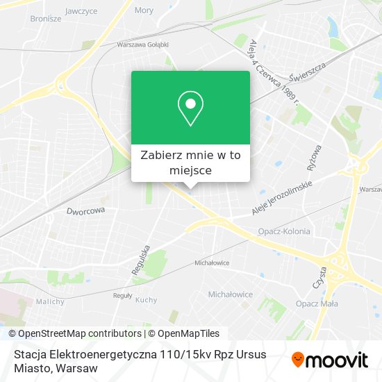 Mapa Stacja Elektroenergetyczna 110 / 15kv Rpz Ursus Miasto