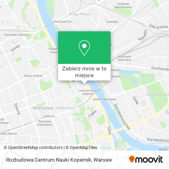 Mapa Rozbudowa Centrum Nauki Kopernik